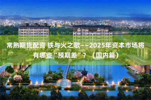 常熟期货配资 铁与火之歌——2025年资本市场将有哪些“预期差”？（国内篇）